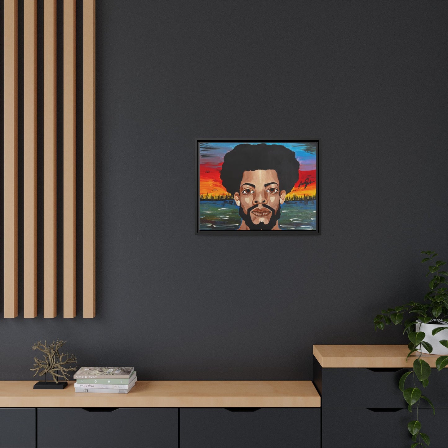 Matte Canvas, Framed (Multi-color)