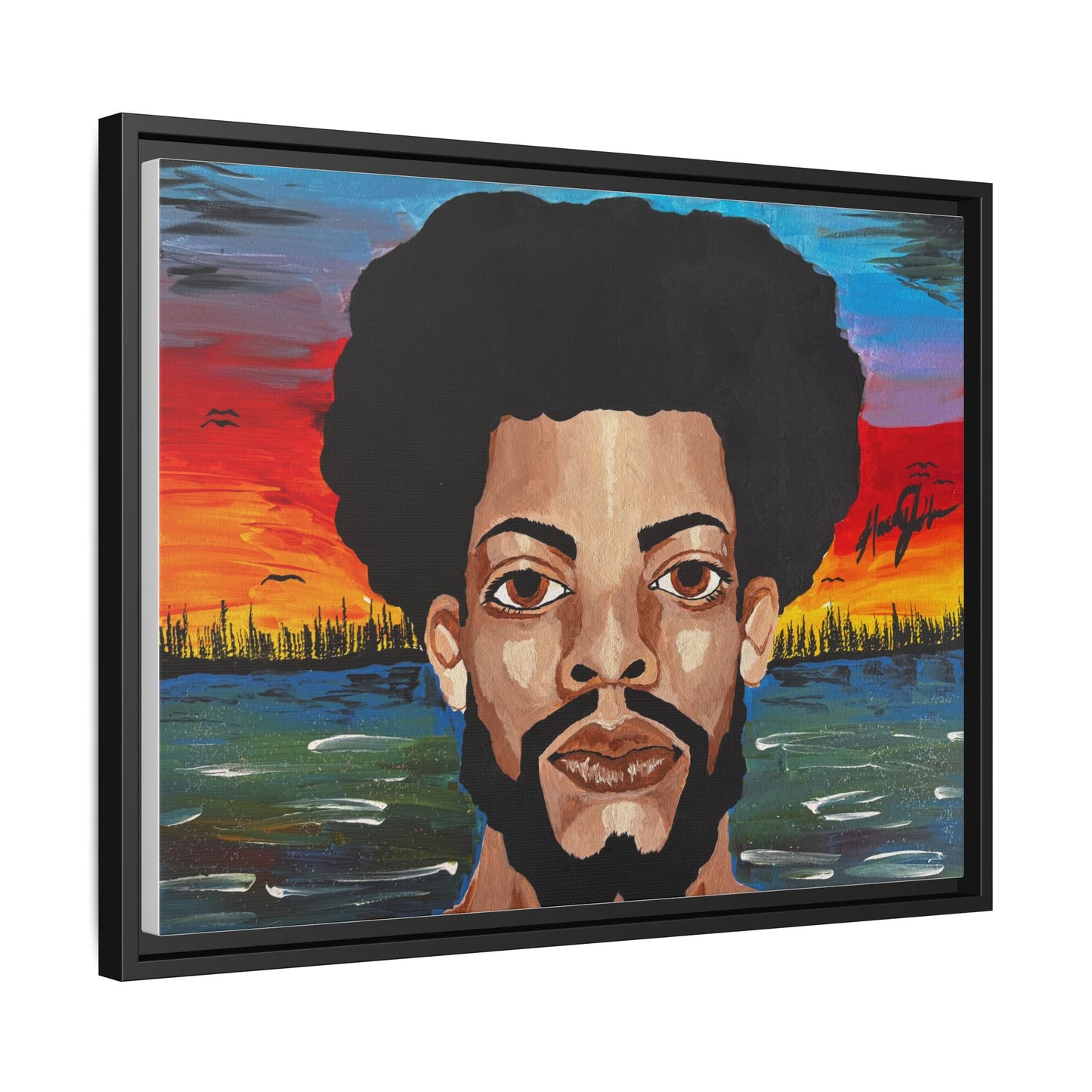Matte Canvas, Framed (Multi-color)